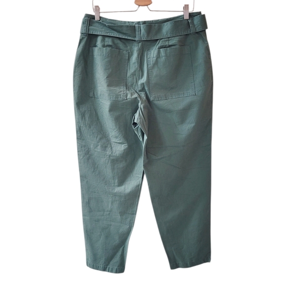 A NEW DAY Stretch High Rise Taper Ankle Tie Front Pant In Olive Size 14 - Picture 13 of 13